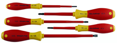 Insulated Slotted Screwdriver 3.0; 4.5; 6.5mm & Phillips # 1 & # 2. 5 Piece Set - Exact Tool & Supply