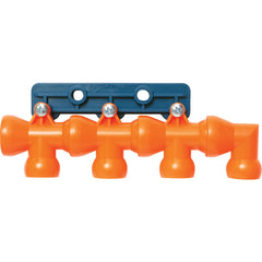 Coolant Hose System Component - 1/2″ Inside Diameter System-1/2″ Modular Manifold w/3 T's, elbow, bracket & screws (Pack of 1) - Exact Tool & Supply