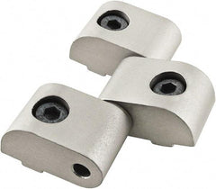 80/20 Inc. - 57mm Long x 29mm Wide x 13mm Thick, Heavy Duty Hinge - Aluminum, Clear Anodized Finish - Exact Tool & Supply