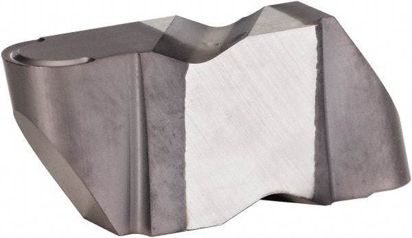 Kennametal - 3047NR K Grade KCU10, 2.39mm Cutting Width Carbide Grooving Insert - 3.81mm Max Depth of Cut, Left Hand, 1.19mm Corner Radius, AlTiN Finish - Exact Tool & Supply