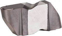 Kennametal - 3047NR K Grade KCU10, 2.39mm Cutting Width Carbide Grooving Insert - 3.81mm Max Depth of Cut, Left Hand, 1.19mm Corner Radius, AlTiN Finish - Exact Tool & Supply