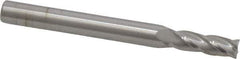 SGS - 7/32", 5/8" LOC, 1/4" Shank Diam, 2-1/2" OAL, 4 Flute, Solid Carbide Square End Mill - Single End, Uncoated, Spiral Flute, 30° Helix, Centercutting, Right Hand Cut, Right Hand Flute, Series 1 - Exact Tool & Supply