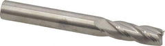 SGS - 19/64", 13/16" LOC, 5/16" Shank Diam, 2-1/2" OAL, 4 Flute, Solid Carbide Square End Mill - Single End, Uncoated, Spiral Flute, 30° Helix, Centercutting, Right Hand Cut, Right Hand Flute, Series 1 - Exact Tool & Supply