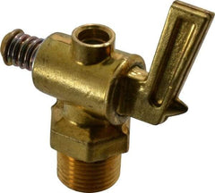 Parker - 3/8" Pipe, Male Pipe Drain Cock & Shutoff Valve - 3/8-18 Thread, 150 Max psi - Exact Tool & Supply