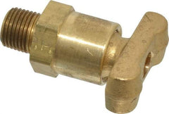 Parker - 1/8" Pipe, Male Pipe Drain Cock & Shutoff Valve - 1/8-27 Thread, 150 Max psi - Exact Tool & Supply