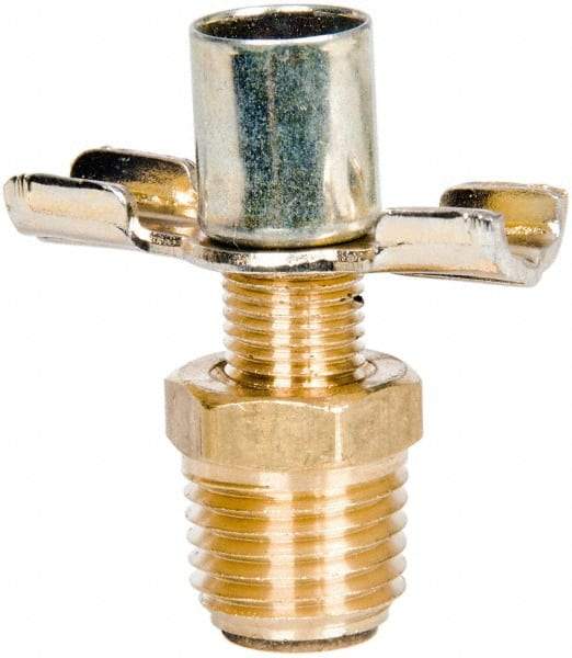Parker - 1/4" Pipe, External Seal Drain Cock & Shutoff Valve - 1/4-18 Thread, 150 Max psi - Exact Tool & Supply