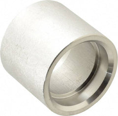 Merit Brass - 1-1/2" Grade 316 Stainless Steel Pipe Coupling - Socket Weld x Socket Weld End Connections, 150 psi - Exact Tool & Supply