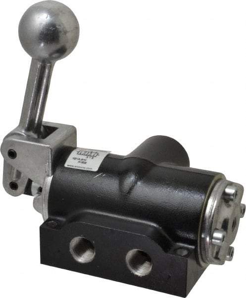 ARO/Ingersoll-Rand - 3/8" NPT Air Control Valve - 4-Way, 2 Position, Lever/Spring Actuated, Spring Return, 2.3 CV Rate & 150 Max psi - Exact Tool & Supply