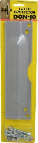 Don-Jo - 11" Long x 3" Wide, Latch Protector - Silver Coated Steel - Exact Tool & Supply