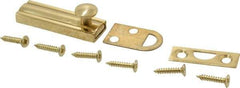 Don-Jo - 2" Long, 1/2" Wide Brass Slide Bolt - US3 Bright Brass - Exact Tool & Supply