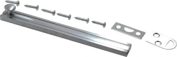 Don-Jo - 6" Long, 1/2" Wide Brass Slide Bolt - US26D Satin Chrome Plated - Exact Tool & Supply