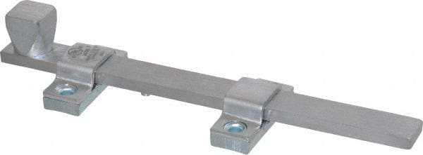 Don-Jo - 8" Long, 1" Wide Brass Surface Bolt - Brushed Chrome - Exact Tool & Supply