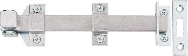 Don-Jo - 8" Long, 1" Wide Stainless Steel Surface Bolt - US26D Satin Chrome Plated - Exact Tool & Supply