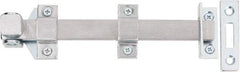 Don-Jo - 8" Long, 1" Wide Stainless Steel Surface Bolt - US26D Satin Chrome Plated - Exact Tool & Supply