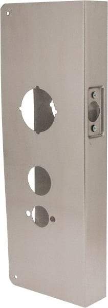 Don-Jo - 5" Wide x 15" High, Stainless Steel, Door Reinforcer - 1-3/4" Thick Door, 2-3/4" Backset - Exact Tool & Supply