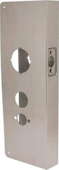 Don-Jo - 5" Wide x 15" High, Stainless Steel, Door Reinforcer - 1-3/4" Thick Door, 2-3/4" Backset - Exact Tool & Supply