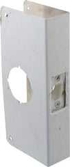 Don-Jo - 4" Wide x 9" High, Stainless Steel, Door Reinforcer - 1-3/4" Thick Door, 2-3/8" Backset - Exact Tool & Supply