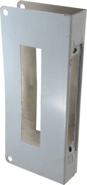 Don-Jo - 5" Wide x 12" High, Stainless Steel, Door Reinforcer - 1-3/4" Thick Door, 2-3/4" Backset - Exact Tool & Supply