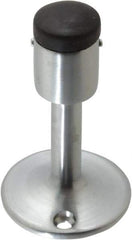 Don-Jo - 3-1/2" Projection Wall Door Stop - Wall Mount, Satin Chrome Finish - Exact Tool & Supply