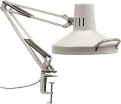 Value Collection - 120 VAC, 22, 100 Watt, Swing Arm Machine Light - Clamp Mount, 5 Ft. Cord, White - Exact Tool & Supply
