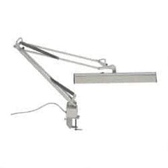 Value Collection - 120 VAC, 15 Watt, Swing Arm Machine Light - Clamp Mount, 5 Ft. Cord, White - Exact Tool & Supply