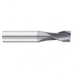 10mm Dia. x 50mm Overall Length 2-Flute Square End Solid Carbide SE End Mill-Round Shank-Center Cut-TiAlN - Exact Tool & Supply