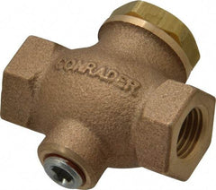Conrader - 1/4" Bronze Check Valve - Inline, FNPT x FNPT - Exact Tool & Supply