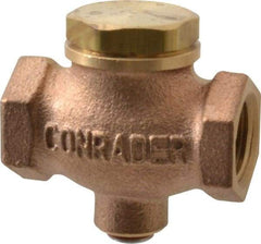 Conrader - 3/8" Bronze Check Valve - Inline, FNPT x FNPT - Exact Tool & Supply