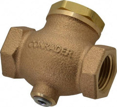 Conrader - 1/2" Bronze Check Valve - Inline, FNPT x FNPT - Exact Tool & Supply