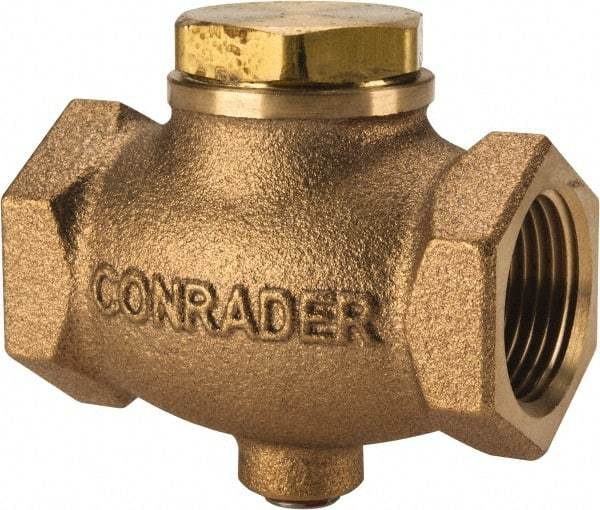 Conrader - 3/4" Bronze Check Valve - Inline, FNPT x FNPT - Exact Tool & Supply