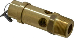 Conrader - 3/4" Inlet, ASME Safety Relief Valve - 125 Max psi, Brass, 504 Cubic' per Min - Exact Tool & Supply