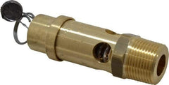 Conrader - 3/4" Inlet, ASME Safety Relief Valve - 150 Max psi, Brass, 595 Cubic' per Min - Exact Tool & Supply