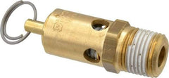 Conrader - 1/2" Inlet, ASME Safety Relief Valve - 150 Max psi, Brass, 274 Cubic' per Min - Exact Tool & Supply