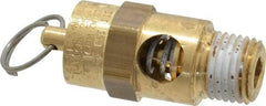 Conrader - 1/4" Inlet, ASME Safety Relief Valve - 125 Max psi, Brass, 116 Cubic' per Min - Exact Tool & Supply