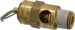 Conrader - 1/4" Inlet, ASME Safety Relief Valve - 200 Max psi, Brass, 178 Cubic' per Min - Exact Tool & Supply