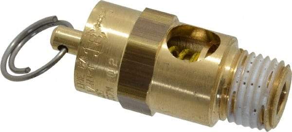 Conrader - 1/4" Inlet, ASME Safety Relief Valve - 60 Max psi, Brass, 61 Cubic' per Min - Exact Tool & Supply