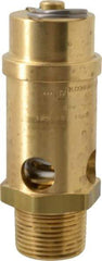 Conrader - 1" Inlet, ASME Safety Relief Valve - 125 Max psi, Brass, 1,053 Cubic' per Min - Exact Tool & Supply
