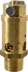 Conrader - 1" Inlet, ASME Safety Relief Valve - 200 Max psi, Brass, 1,624 Cubic' per Min - Exact Tool & Supply