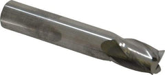 SGS - 7/16", 5/8" LOC, 7/16" Shank Diam, 2-1/2" OAL, 4 Flute, Solid Carbide Square End Mill - Single End, Uncoated, Spiral Flute, 30° Helix, Centercutting, Right Hand Cut, Right Hand Flute, Series 16 - Exact Tool & Supply