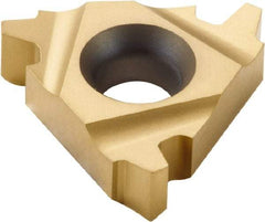 Seco - 16EL External Left Hand Trapez Laydown Threading Insert - Grade CP500, TiAlN/TiN Coated Carbide, 9.53mm Inscribed Circle - Exact Tool & Supply
