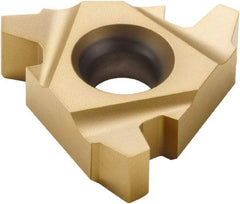 Seco - 16EL External Left Hand 10 Acme Laydown Threading Insert - Grade CP500, TiAlN/TiN Coated Carbide, 9.53mm Inscribed Circle - Exact Tool & Supply