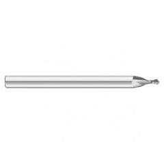 .0220 x .0330 x 1-1/2 2 Flute Ball Nose Sub-Miniature End Mill- Series 3215SM - Exact Tool & Supply
