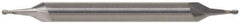 SGS - 7/16" Diam, 9/16" LOC, 2 Flute Solid Carbide Ball End Mill - Uncoated, Double End, 2-3/4" OAL, 7/16" Shank Diam, Spiral Flute - Exact Tool & Supply