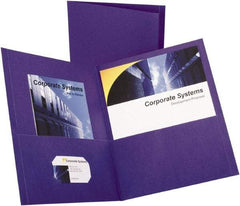 OXFORD - 8-1/2" Long x 11" Wide Pocket - Purple - Exact Tool & Supply