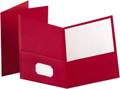 OXFORD - 8-1/2" Long x 11" Wide Pocket - Red - Exact Tool & Supply