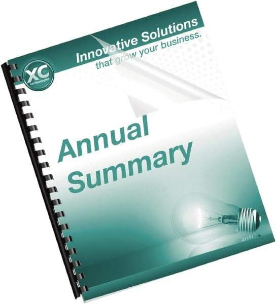 FELLOWES - 11" Long x 8" Wide Binding System Cover - Clear - Exact Tool & Supply