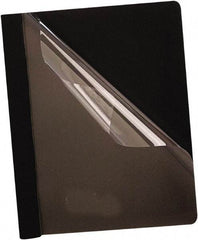 OXFORD - 11" Long x 8" Wide Report Cover with Tang/Prong Binding - Black - Exact Tool & Supply