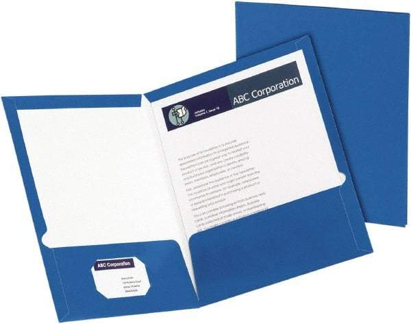 OXFORD - 8-1/2" Long x 11" Wide Pocket - Blue - Exact Tool & Supply