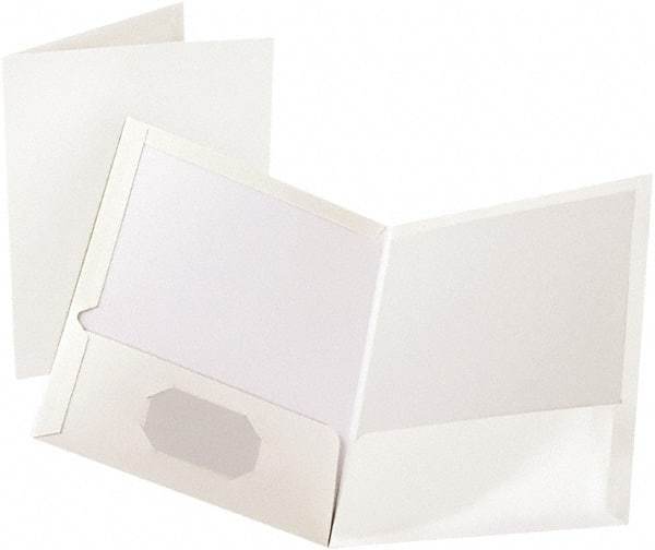 OXFORD - 8-1/2" Long x 11" Wide Pocket - White - Exact Tool & Supply