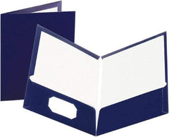 OXFORD - 8-1/2" Long x 11" Wide Pocket - Navy - Exact Tool & Supply